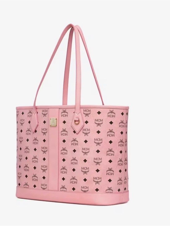 MCM Handbags - MCM Liz Shopper In Visetos pink TOTE